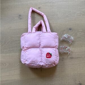 Simply Pop Puffer Tote Bag & Hair Clips Bundle